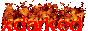 animated flaming xdarked text